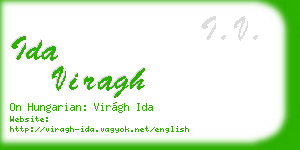 ida viragh business card